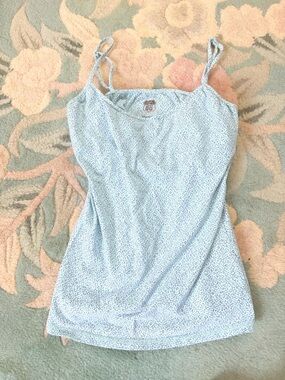 Route 66 Light Blue Floral Spaghetti Strap Camisole